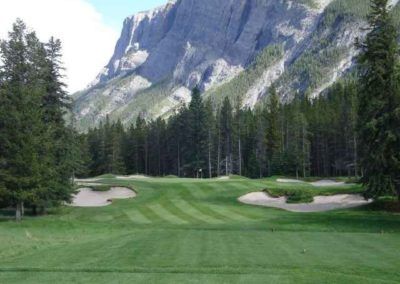 Banff Springs Golf Course along side Bow River and Falls