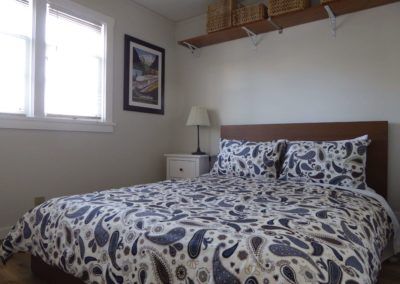 bedroom of the moose cabin in banff alberta