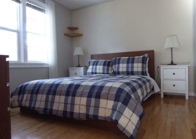 another bedroom area of moose cabin in banff